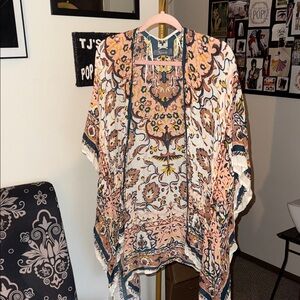 Natural Life Multicolor Floral Kimono